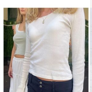MCKENNA RIBBED LACE TOP